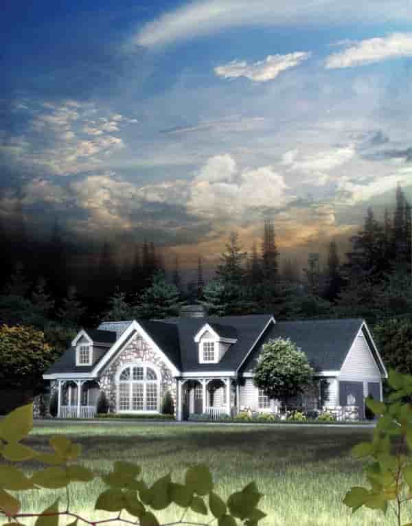 Cape Cod, Cottage, Country, Ranch, Victorian House Plan 87808 with 2 Beds, 2 Baths, 3 Car Garage Picture 3