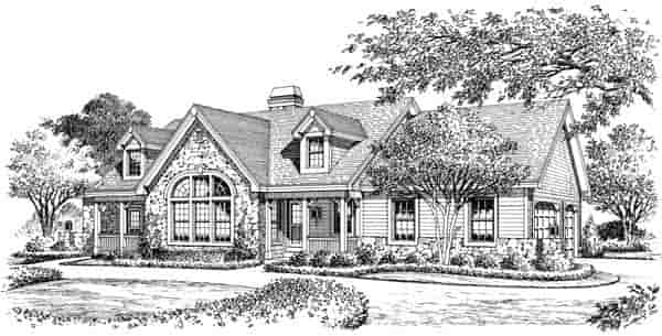 Cape Cod, Cottage, Country, Ranch, Victorian House Plan 87808 with 2 Beds, 2 Baths, 3 Car Garage Picture 4