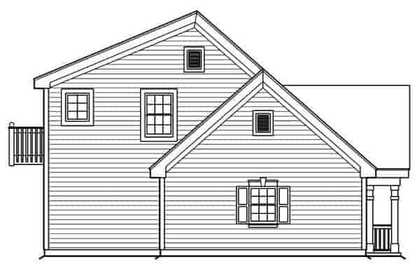 Cottage, Country, Craftsman, Saltbox, Southern, Traditional 4 Car Garage Apartment Plan 87815 with 1 Beds, 2 Baths Picture 1