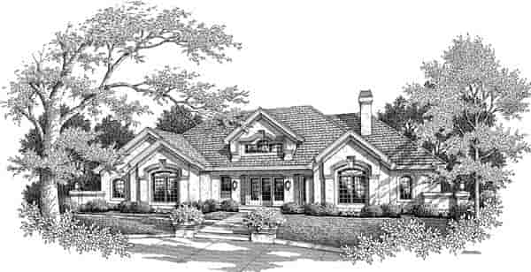 Country, Ranch, Southern, Southwest House Plan 87882 with 4 Beds, 4 Baths, 3 Car Garage Picture 3