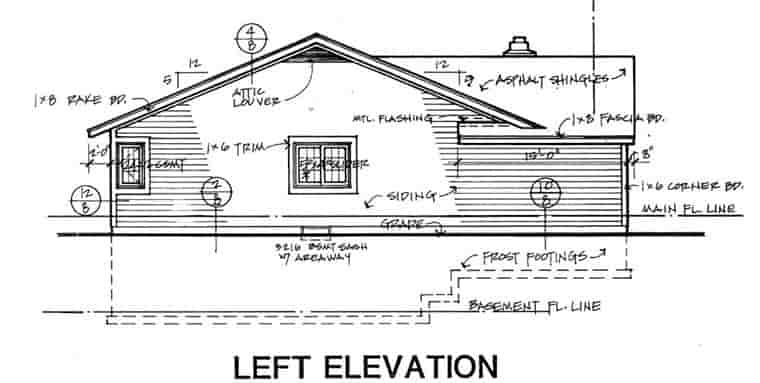 Narrow Lot, One-Story House Plan 88176 with 2 Beds, 1 Baths, 2 Car Garage Picture 1