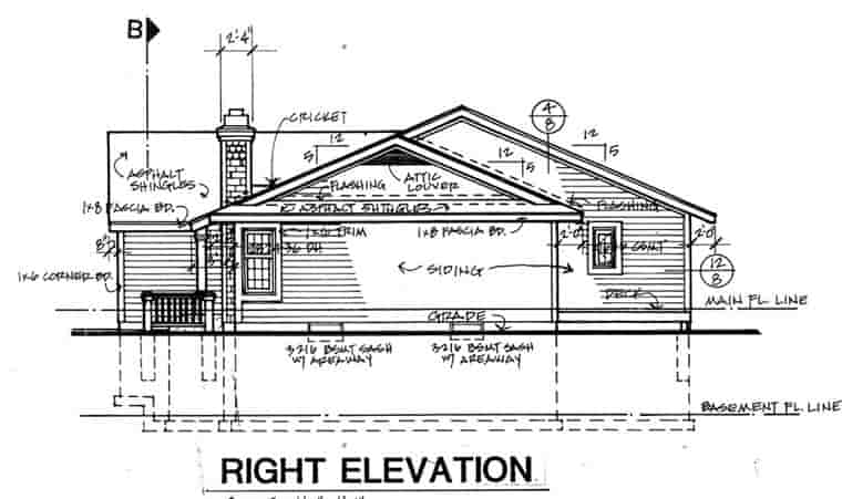 Narrow Lot, One-Story House Plan 88176 with 2 Beds, 1 Baths, 2 Car Garage Picture 2