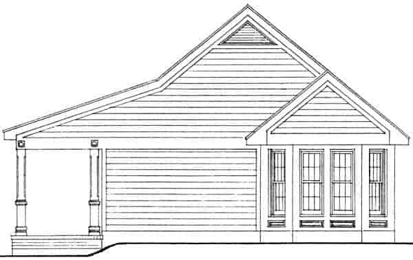 Cottage, Country, Narrow Lot, One-Story House Plan 90323 with 1 Beds, 1 Baths, 2 Car Garage Picture 1