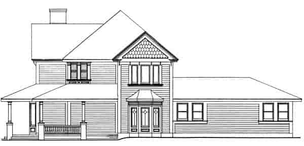 Country, Farmhouse, Victorian House Plan 90331 with 4 Beds, 3 Baths, 2 Car Garage Picture 2