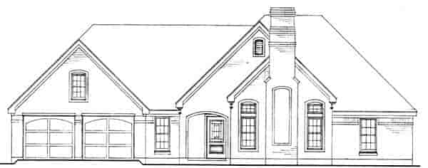 European, One-Story, Traditional House Plan 90361 with 3 Beds, 2 Baths, 2 Car Garage Picture 4