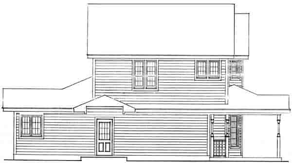 Country, Farmhouse, Narrow Lot House Plan 90388 with 3 Beds, 3 Baths, 2 Car Garage Picture 2