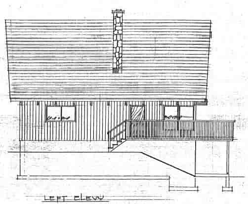 Cabin, Country House Plan 90822 with 3 Beds, 2 Baths Picture 2