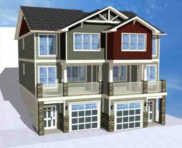 Multi-Family Plan 90887 with 8 Beds, 8 Baths, 2 Car Garage Picture 1