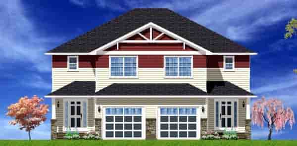 Craftsman Multi-Family Plan 90891 with 6 Beds, 6 Baths, 2 Car Garage Picture 3