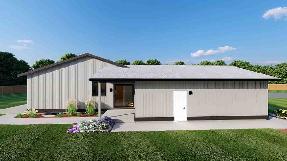 Contemporary, Ranch House Plan 90926 with 3 Beds, 2 Baths, 2 Car Garage Picture 2