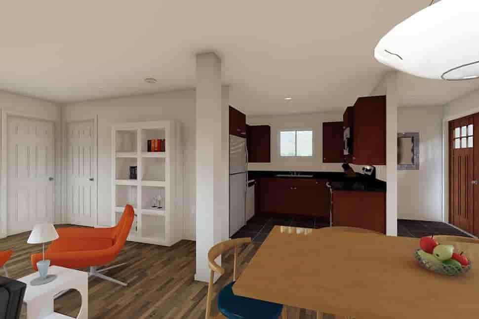 3 Car Garage Apartment Plan 90941 with 2 Beds, 1 Baths Picture 6