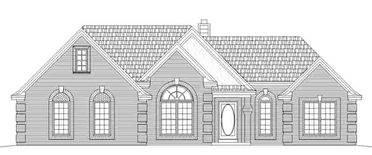 Traditional House Plan 91105 with 3 Beds, 2 Baths, 2 Car Garage Picture 2