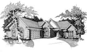 Traditional House Plan 91105 with 3 Beds, 2 Baths, 2 Car Garage Picture 3