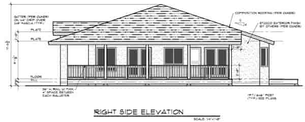 Florida, Mediterranean House Plan 91340 with 2 Beds, 2 Baths, 2 Car Garage Picture 2