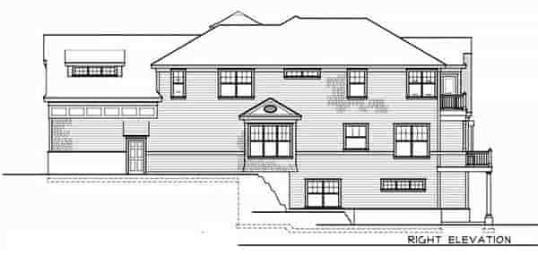 Cape Cod, Narrow Lot House Plan 91873 with 4 Beds, 5 Baths, 3 Car Garage Picture 2