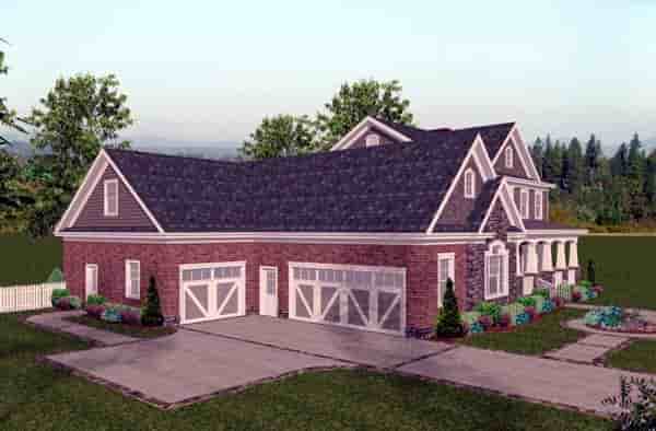 Colonial, Craftsman, Traditional House Plan 92392 with 4 Beds, 5 Baths, 3 Car Garage Picture 1