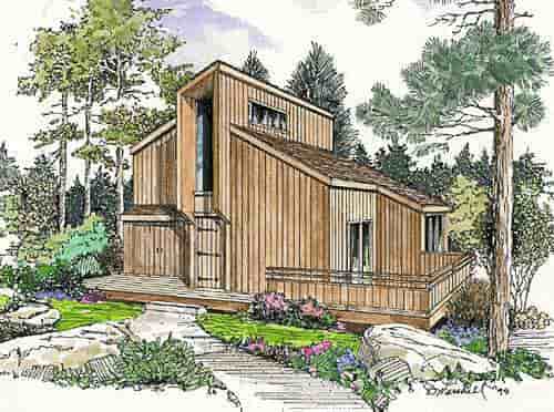 Contemporary House Plan 94312 with 2 Beds, 2 Baths Picture 4