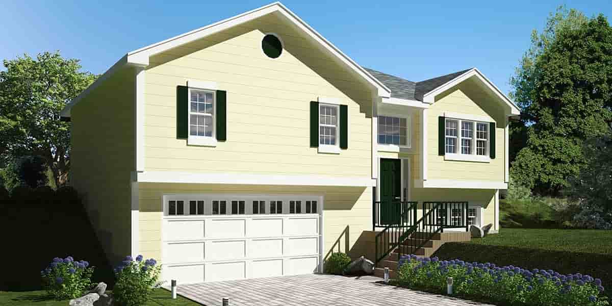 Traditional House Plan 94499 with 3 Beds, 3 Baths, 2 Car Garage Picture 1