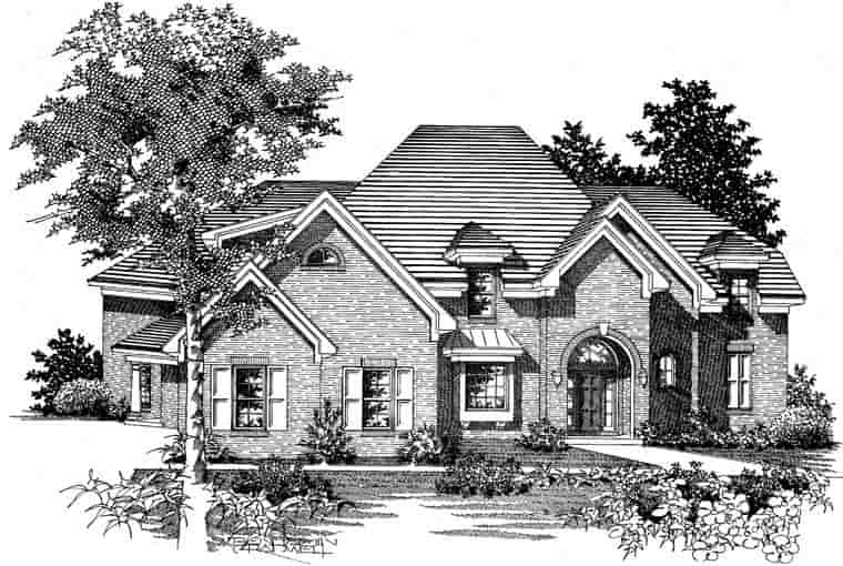 Traditional House Plan 95346 with 4 Beds, 3 Baths, 3 Car Garage Picture 1