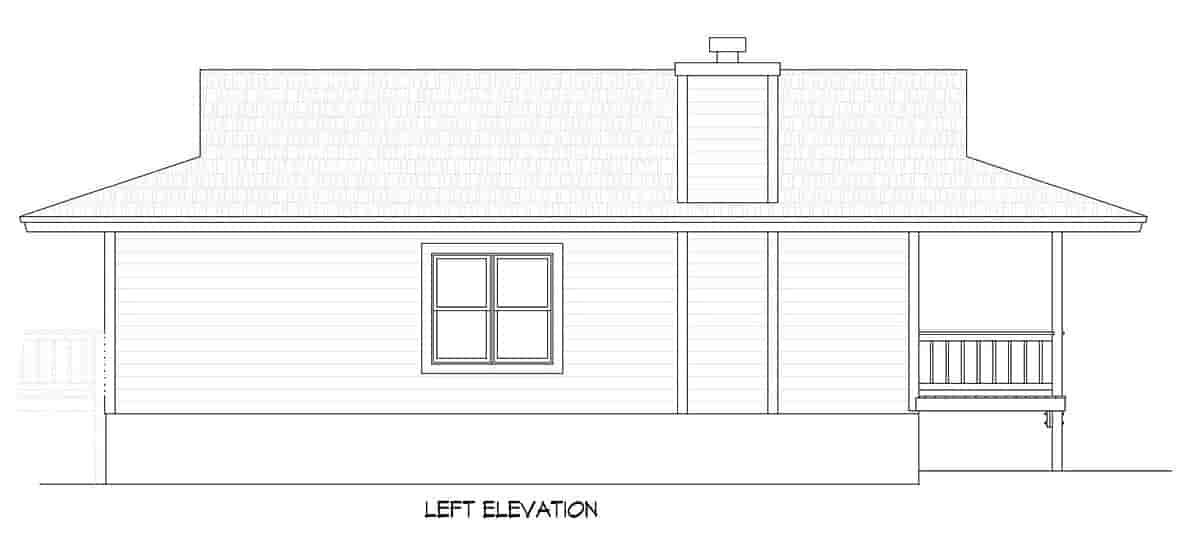 Cottage, Farmhouse House Plan 95348 with 2 Beds, 2 Baths Picture 2
