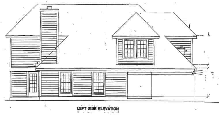 Narrow Lot House Plan 95537 with 3 Beds, 3 Baths, 2 Car Garage Picture 1