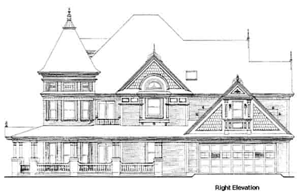 Country, Farmhouse, Victorian House Plan 95539 with 4 Beds, 5 Baths, 2 Car Garage Picture 2