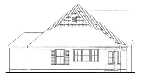 European House Plan 95730 with 3 Beds, 2 Baths, 2 Car Garage Picture 2