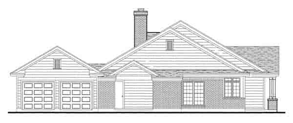 Country, Southern House Plan 95737 with 3 Beds, 2 Baths, 2 Car Garage Picture 2