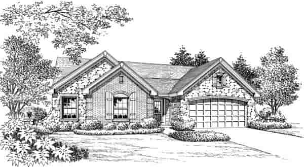 Cottage, Country, Craftsman, Ranch House Plan 95800 with 4 Beds, 2 Baths, 2 Car Garage Picture 3