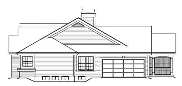 Bungalow, Cabin, Cottage, Country, Ranch, Traditional House Plan 95810 with 2 Beds, 2 Baths, 2 Car Garage Picture 2