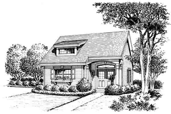 Contemporary, Traditional House Plan 95813 with 2 Beds, 1 Baths Picture 3