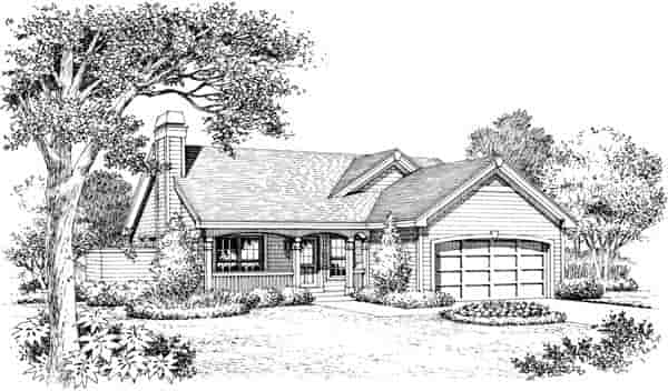 Country, Ranch, Traditional House Plan 95816 with 4 Beds, 3 Baths, 2 Car Garage Picture 3