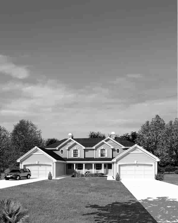 Country, Southern, Traditional Multi-Family Plan 95828 with 6 Beds, 6 Baths, 4 Car Garage Picture 3