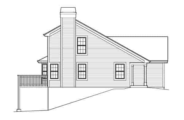Traditional House Plan 95838 with 2 Beds, 2 Baths, 2 Car Garage Picture 1