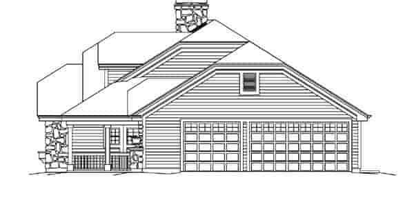 Country, Ranch House Plan 95870 with 3 Beds, 3 Baths, 3 Car Garage Picture 2