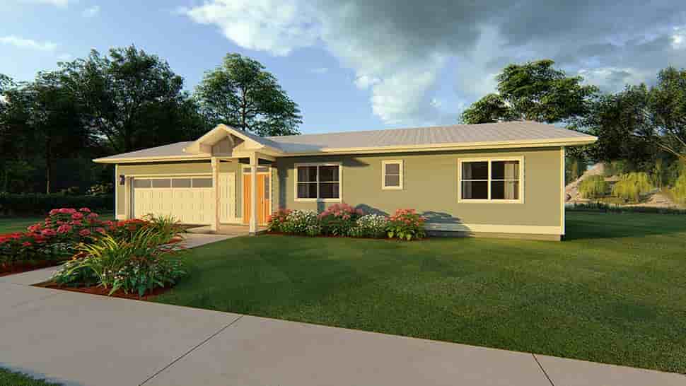 House Plan 96201 with 2 Beds, 2 Baths, 2 Car Garage Picture 3