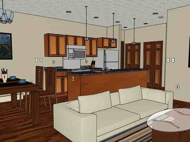 Contemporary Multi-Family Plan 96218 with 6 Beds, 4 Baths Picture 3