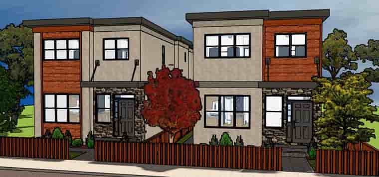 Contemporary Multi-Family Plan 96218 with 6 Beds, 4 Baths Picture 5