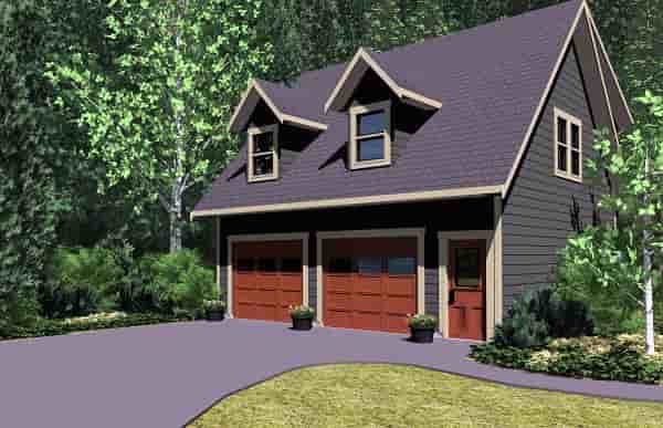 Cape Cod, Traditional 2 Car Garage Apartment Plan 96220 with 1 Beds, 1 Baths Picture 1