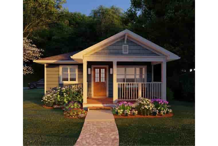 Bungalow, Cabin, Cottage, Country, Craftsman House Plan 96235 with 1 Beds, 1 Baths Picture 1