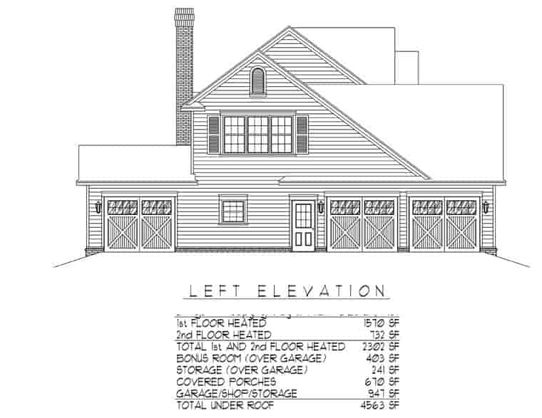Country, Farmhouse House Plan 96865 with 4 Beds, 3 Baths, 2 Car Garage Picture 1