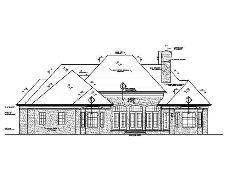 European House Plan 97005 with 3 Beds, 3 Baths, 3 Car Garage Picture 1