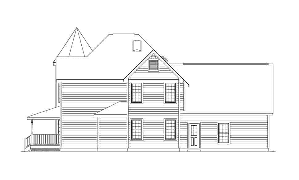 Farmhouse, Victorian House Plan 97212 with 3 Beds, 3 Baths, 2 Car Garage Picture 1