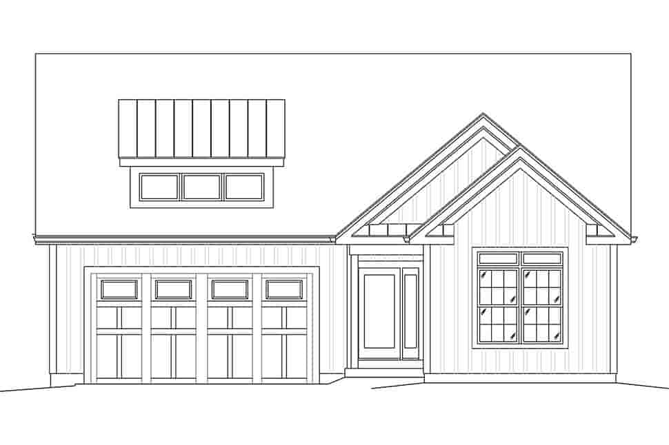 Country, Farmhouse House Plan 97269 with 3 Beds, 2 Baths, 2 Car Garage Picture 3