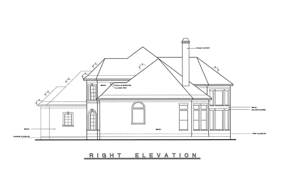 European, Victorian House Plan 97400 with 4 Beds, 4 Baths, 3 Car Garage Picture 1