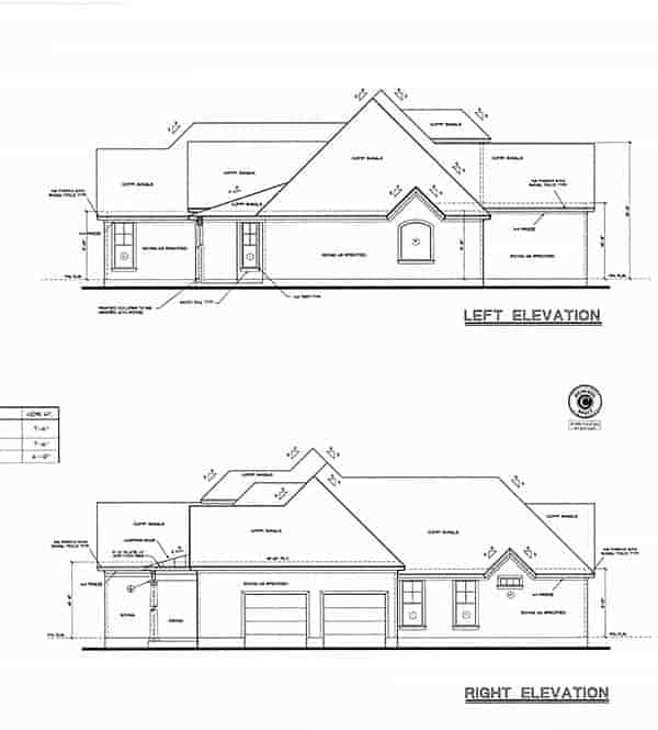 European House Plan 97406 with 4 Beds, 3 Baths, 2 Car Garage Picture 4
