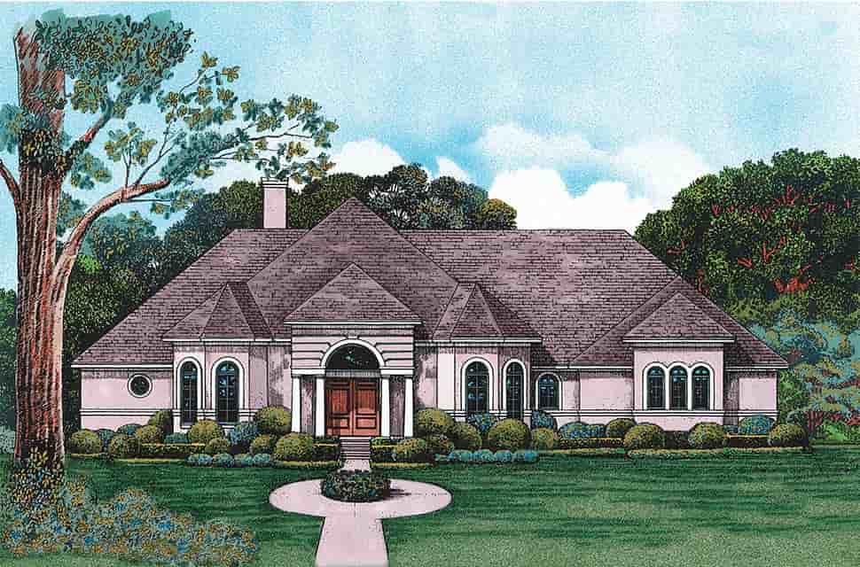 European, Victorian House Plan 97486 with 3 Beds, 3 Baths, 2 Car Garage Picture 3