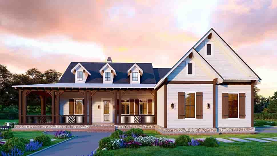 Country, Southern, Traditional House Plan 97606 with 3 Beds, 3 Baths, 2 Car Garage Picture 4