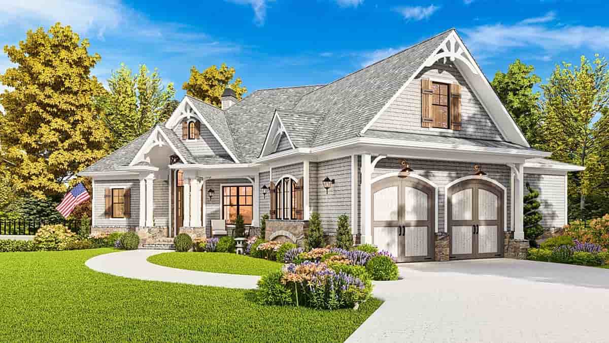 Cottage, Country, Craftsman, Southern, Traditional House Plan 97624 with 3 Beds, 2 Baths, 2 Car Garage Picture 1