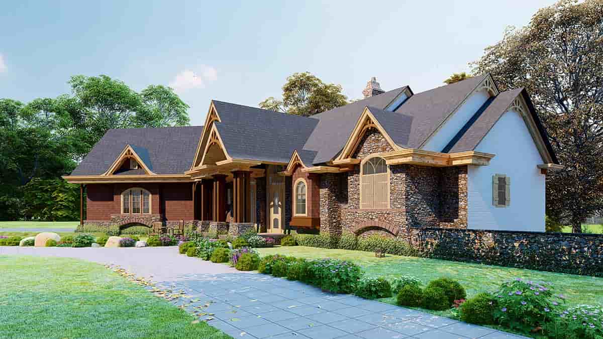 Cottage, Country, Craftsman, Traditional House Plan 97630 with 3 Beds, 3 Baths, 2 Car Garage Picture 1